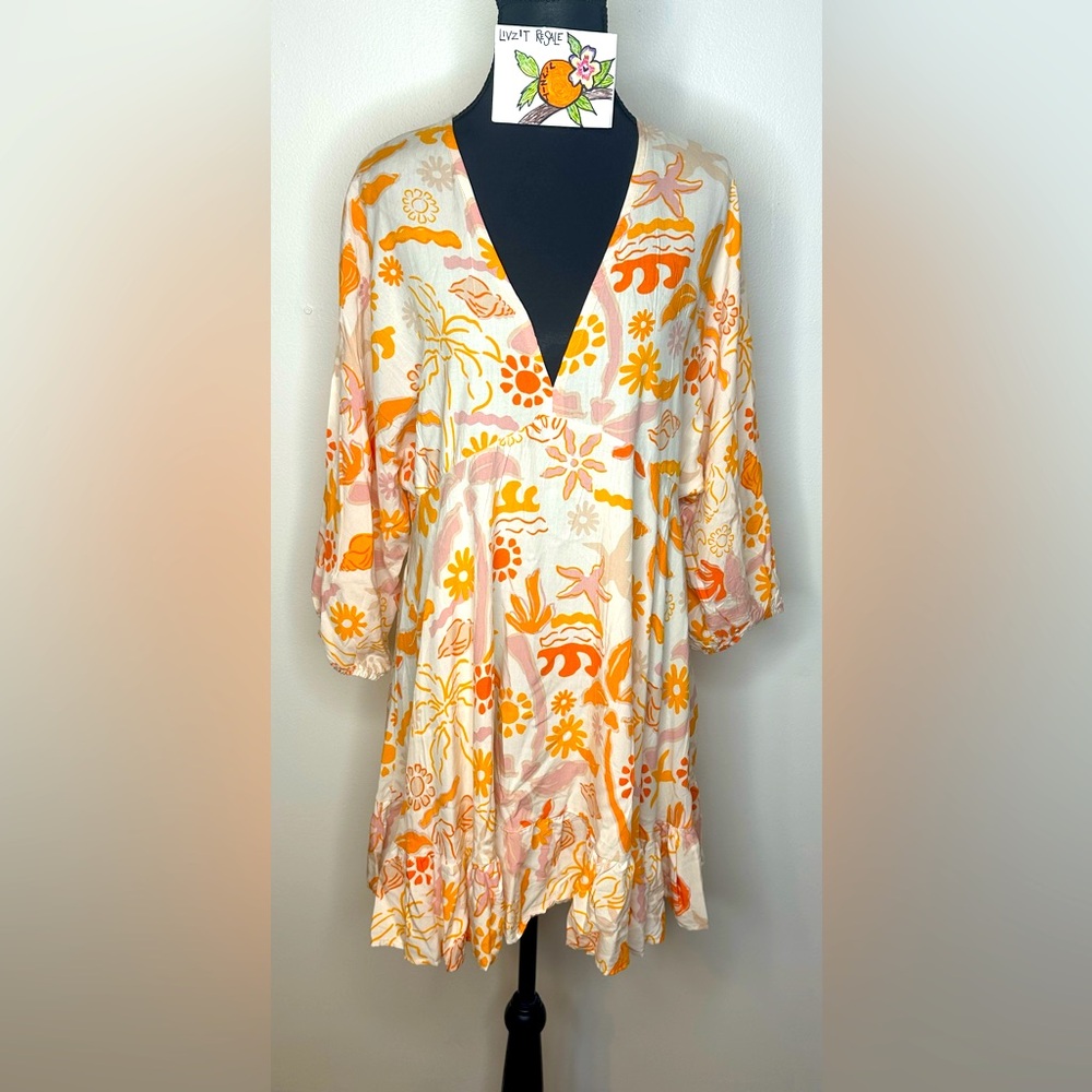 Labor of Love Beach Cover Up Dress, medium, NWT